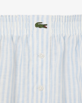 Loose Striped Linen Shorts