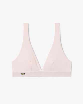 Ribbed Cotton Triangle Bralette