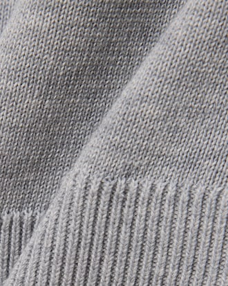 Zipped High Neck Cotton Sweater