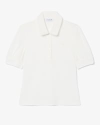 Slim Fit Puffed Sleeve Fluid Jersey Polo Shirt