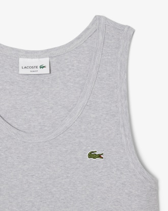 Slim Fit Ribbed Cotton Tank Top