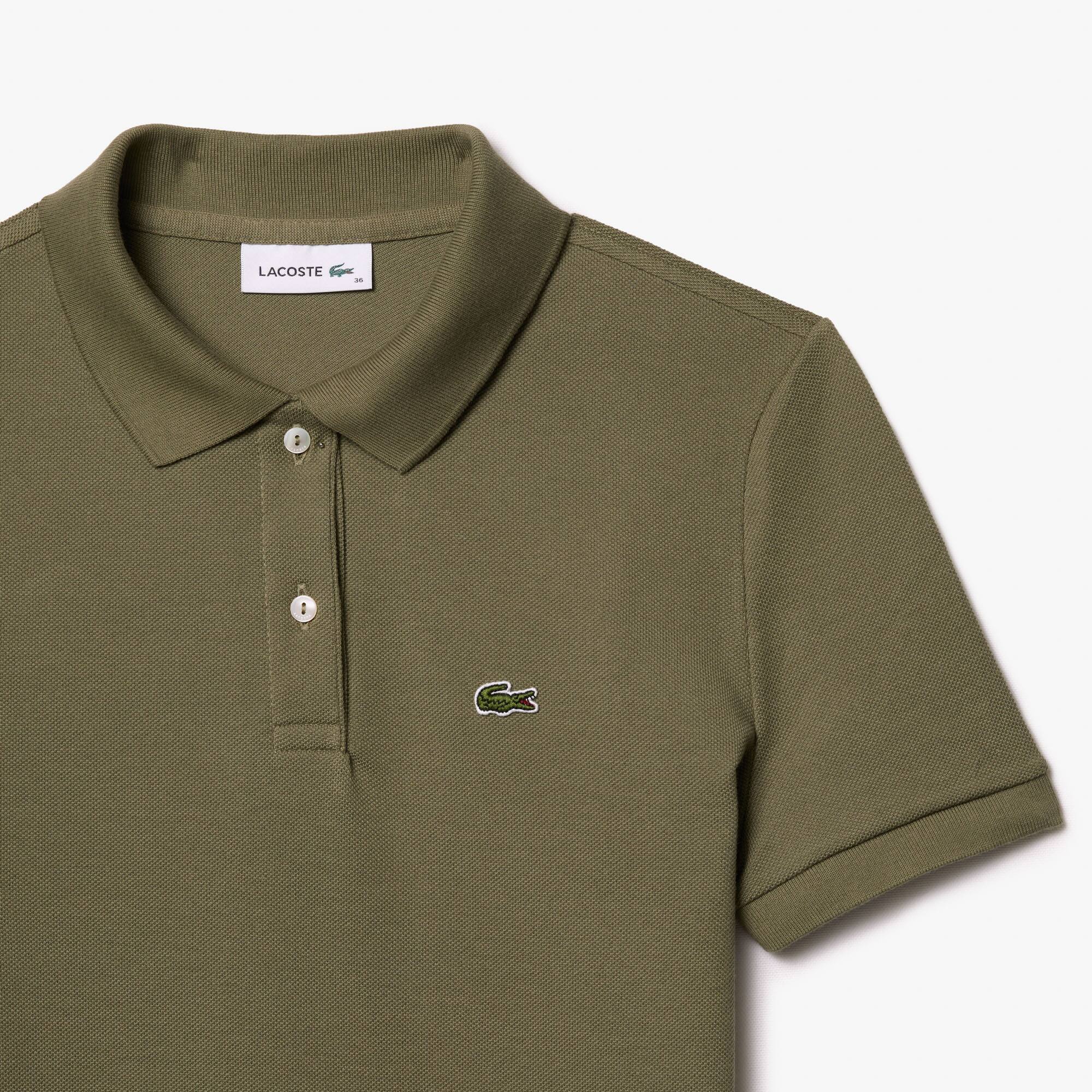 ★LACOSTE★ Women's Belted Pique Shirt Dress Dark Khaki EF32 Women's Belted Piqué Shirt Dress - Dresses - New In 2025