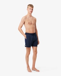 Mid Length Monochrome Swim Trunks