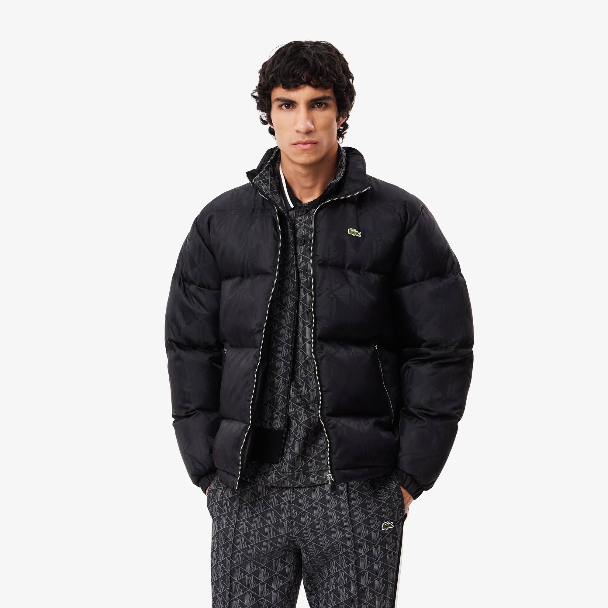 Water Repellent Monogram Jacquard Down Jacket