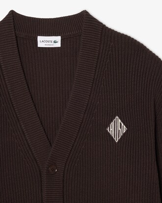 Relaxed Fit Ribbed Cotton Cardigan