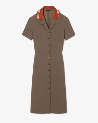 Runway Logo Polo Collar Piqu&eacute; Dress