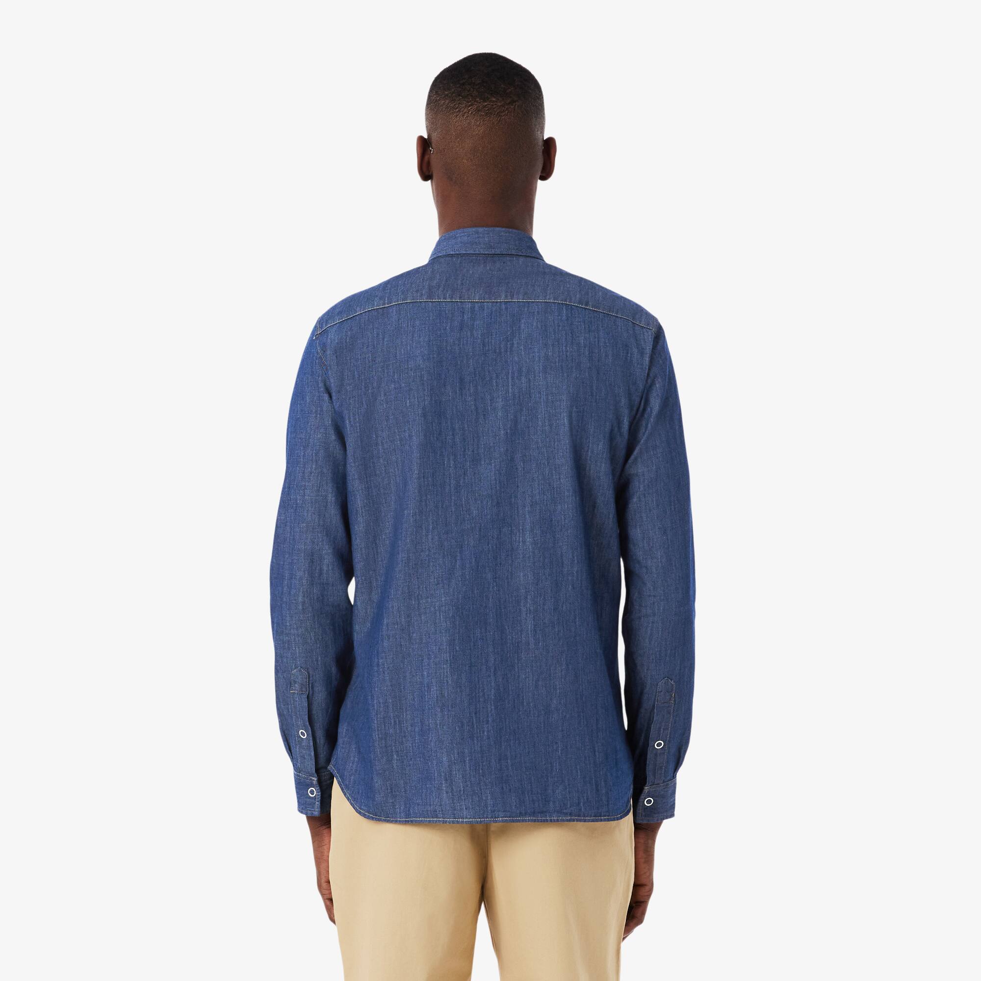 Regular Fit Lightweight Denim Shirt - Men's Long Sleeves Shirts