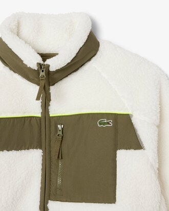 Colour-Block Sherpa Fleece Jacket