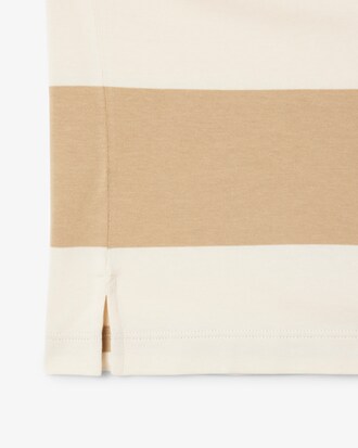 Relaxed Fit Striped Rugby Polo Shirt