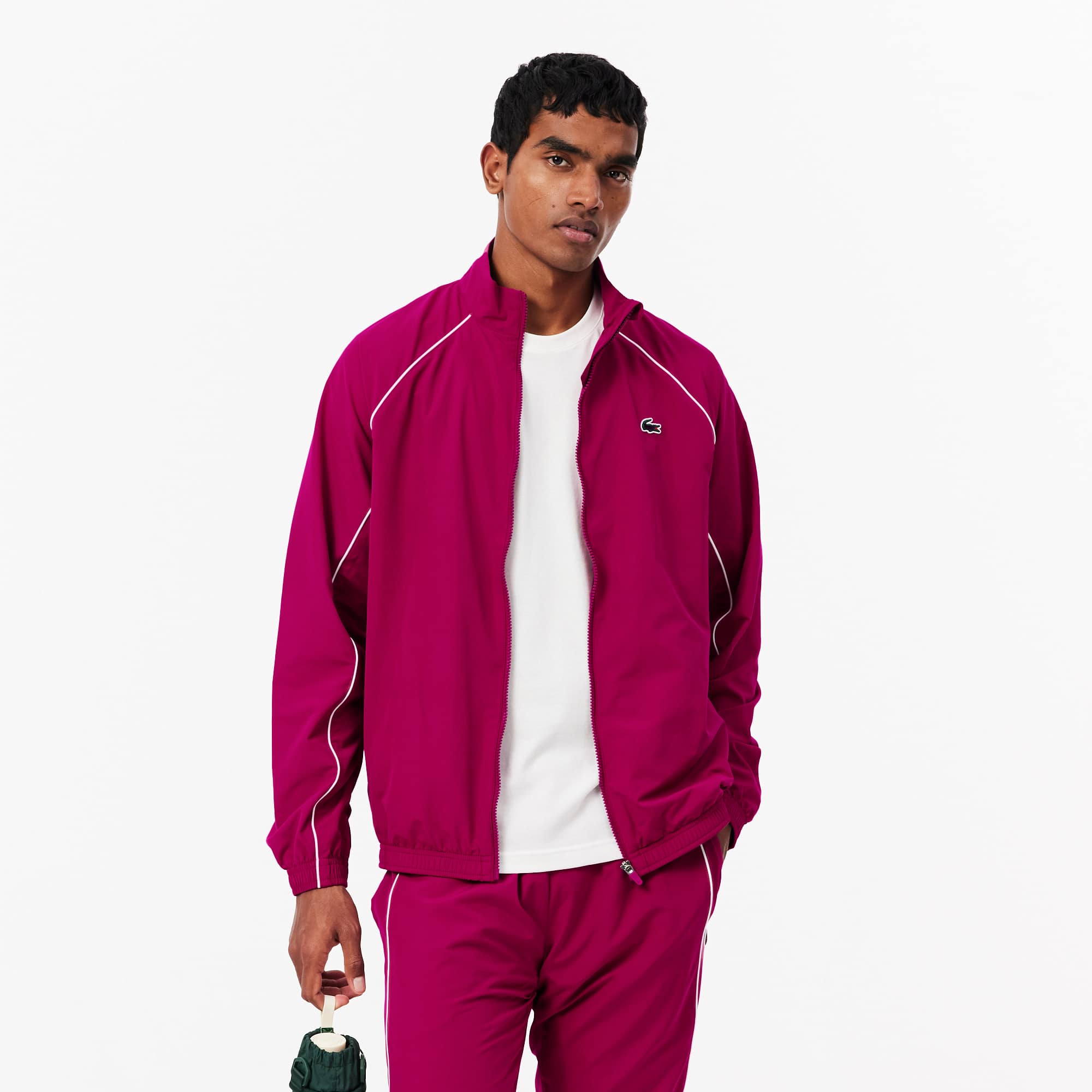Sport Water-Repellent Trim Accent Track Jacket - Men's Jackets