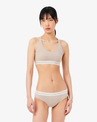 Contrast Band Stretch Cotton Bralette