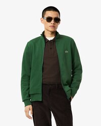Zip-Up High Neck Fleece Sweatshirt