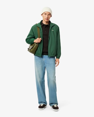 Water-Repellent Hooded Track Jacket