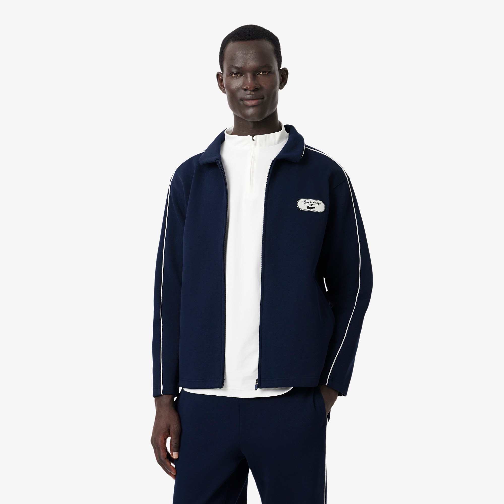 Tennis Heritage Zipped Badge Accent Sweatshirt - Men's Sweatshirts