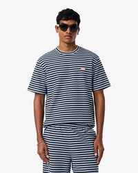 Textured Striped Cotton T-shirt
