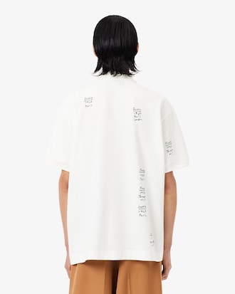 Runway Loose Fit Graphic Piqué Polo Shirt