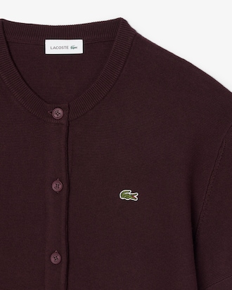 Cotton and Wool Blend Moss Stitch Cardigan