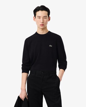 Monochrome Crew Neck Cotton Sweater