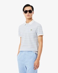 Classic Fit Striped Petit Piqu&eacute; Polo Shirt