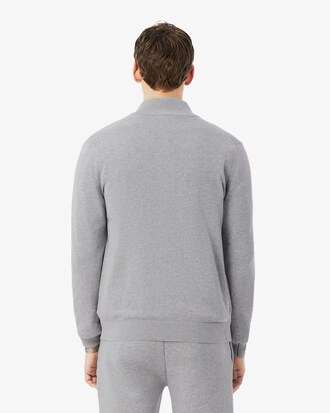 Zipped High Neck Cotton Sweater