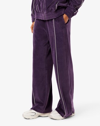 Trim Accent Velour Sweatpants