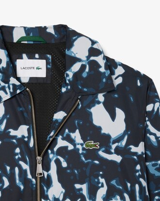 Print Motif Water-Repellent Windbreaker