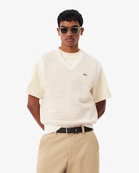 Striped Knit Sweater Vest