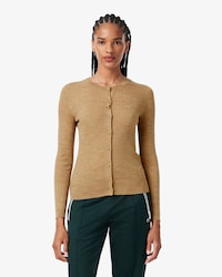 Rib Knit Merino Wool Cardigan