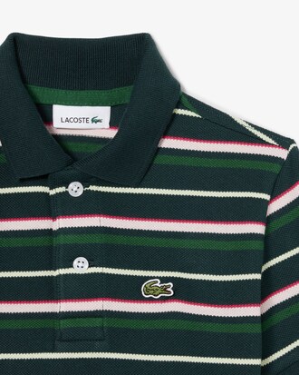 Contrast Stripe Petit Piqué Polo Shirt