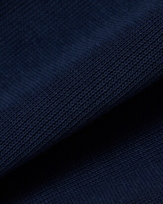 Ribbed Cotton Polo Collar Sweatshirt