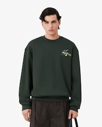 Runway Floral Crocodile Satin Sweatshirt