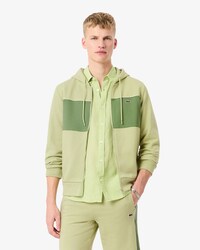 Colour-Block Zipped Hoodie