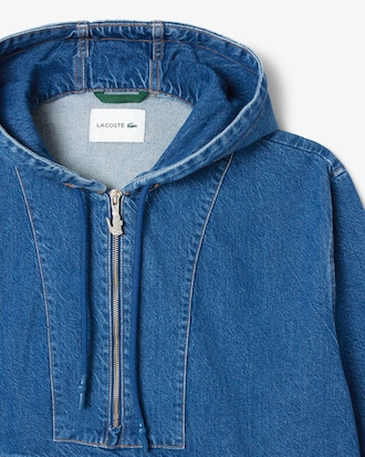 Oversized Denim Popover Jacket