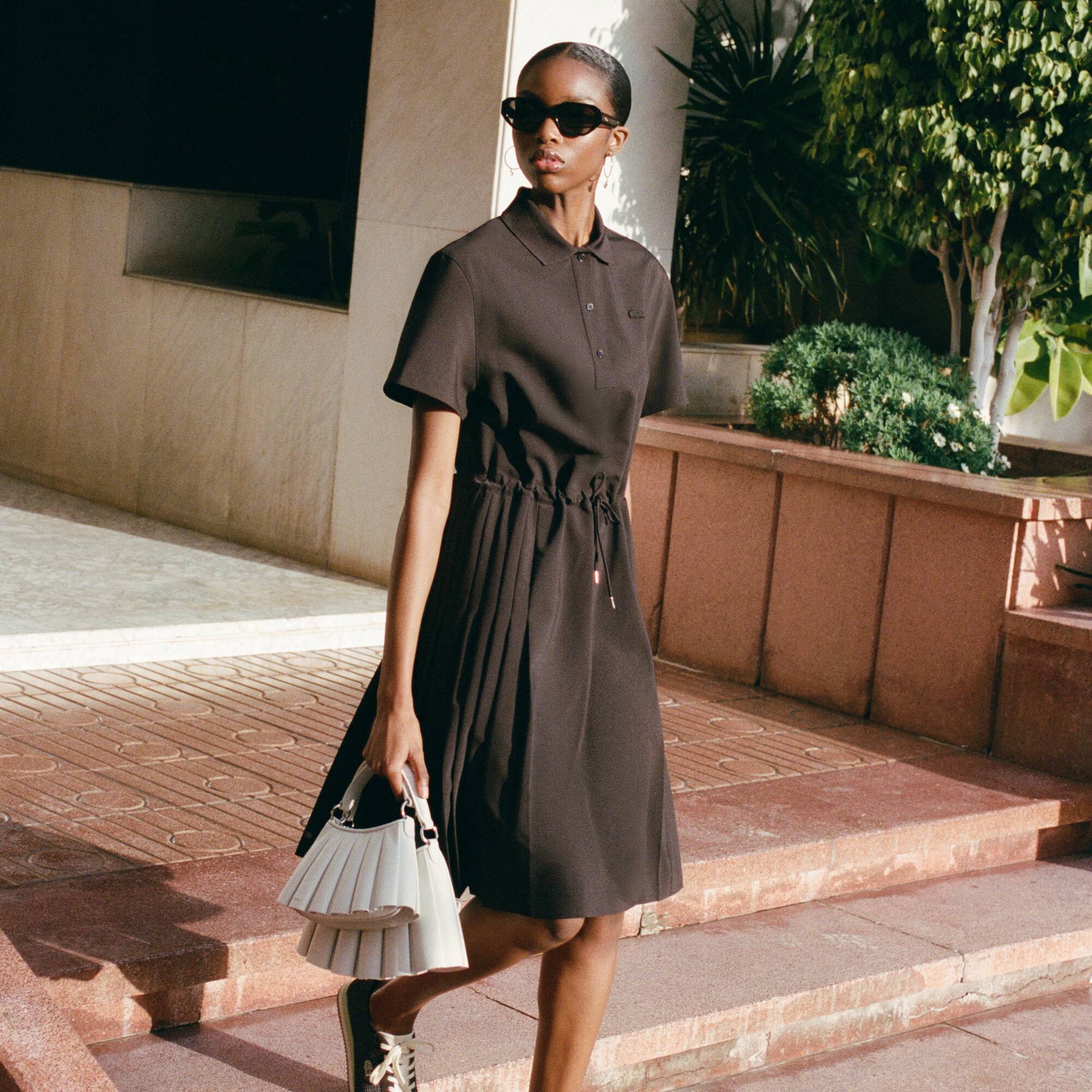 Wool blend Pleated Polo Dress - Women's dresses & skirts - New In