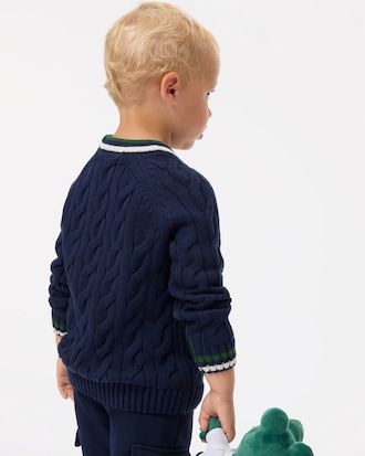 Cotton and Wool Crew Neck Sweater