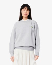 Oversized Pleated Crocodile Sweatshirt