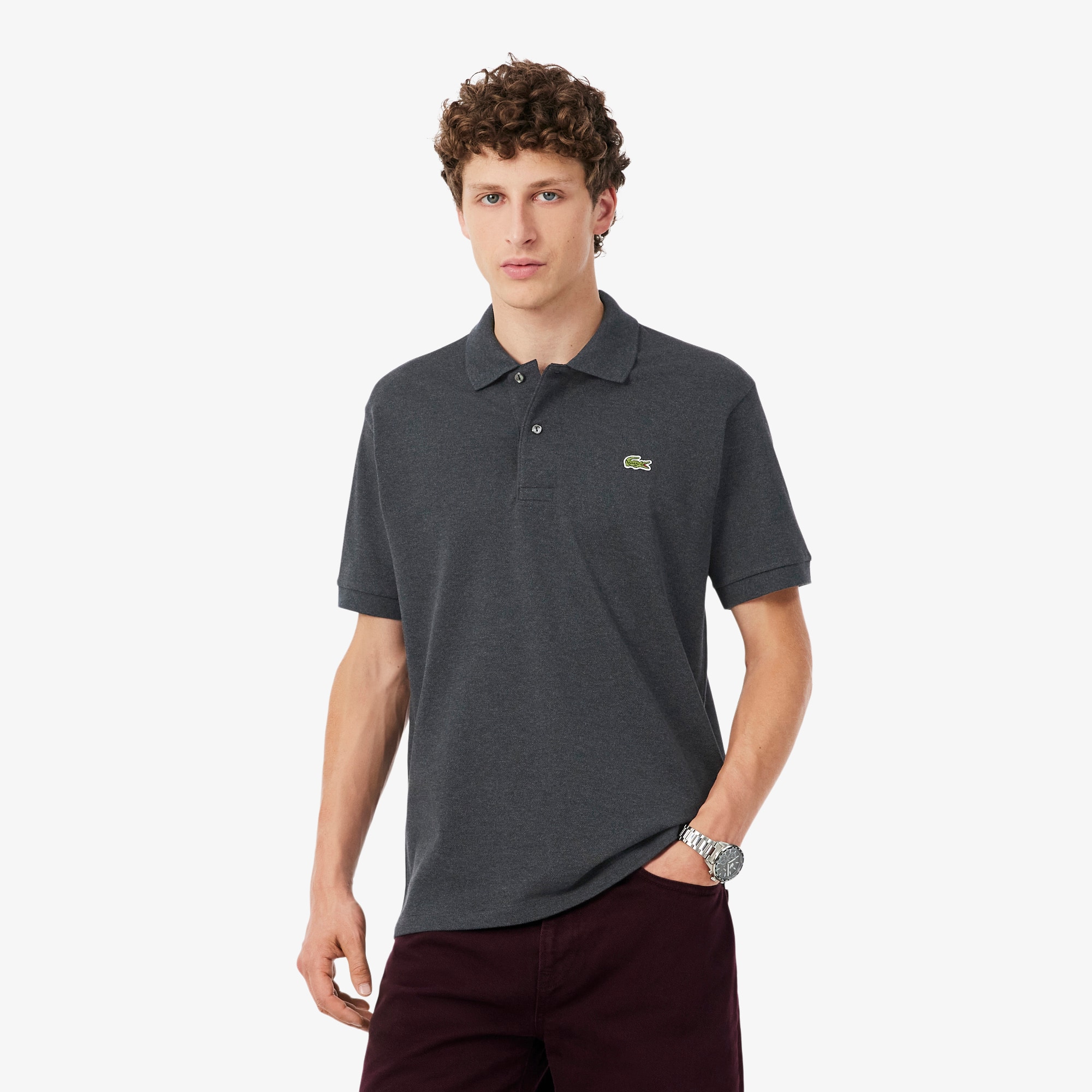 Classic Fit L.12.12 Marl Polo Shirt - Men's Short Sleeves Polo