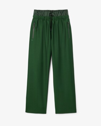 Runway Mixed Fabric Wool Pants
