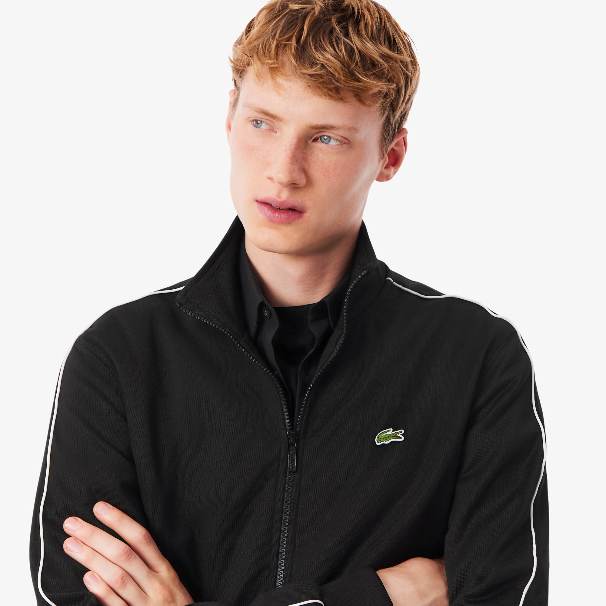 Paris Piqué Zip Front Track Jacket - Men's Sweatshirts - New In