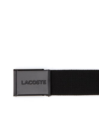 Men's Made in France Edition Engraved Buckle Woven Belt Gift Set