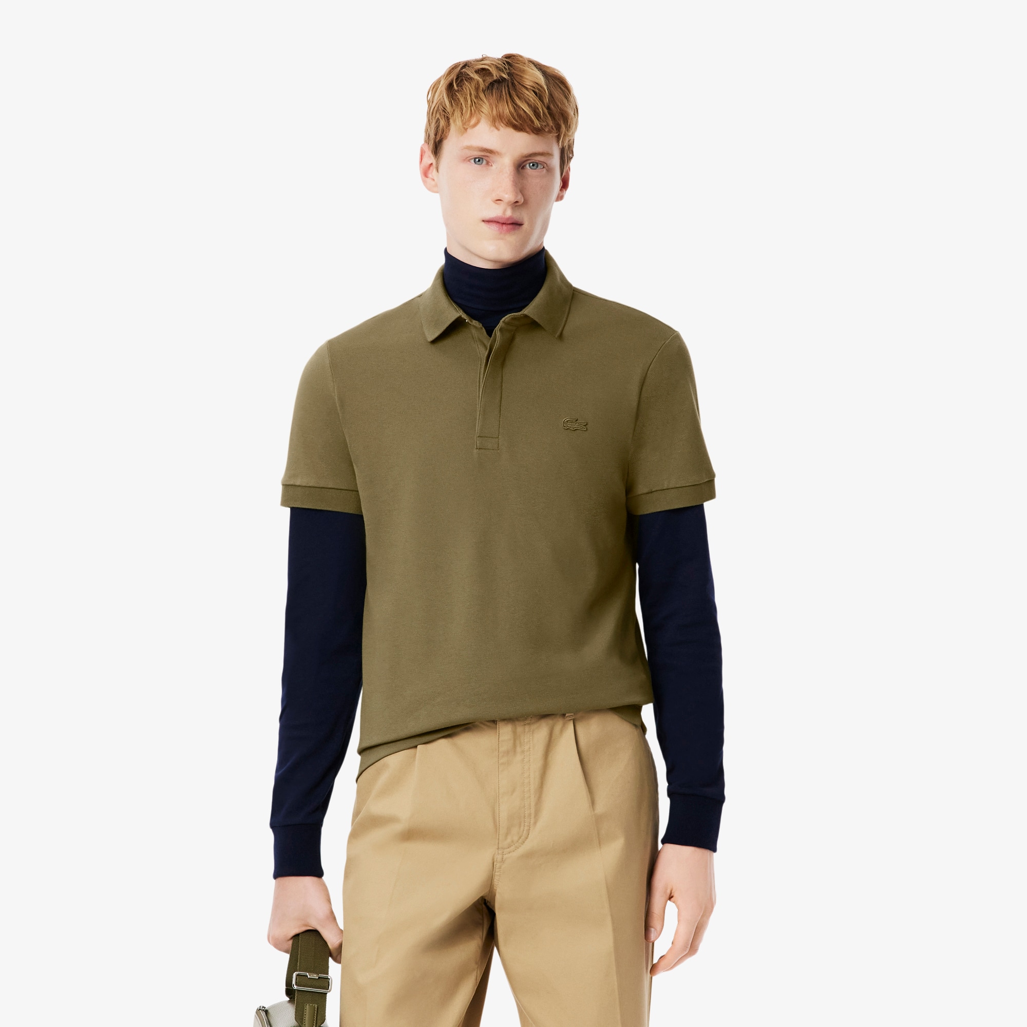 Regular Fit Paris Stretch Piqué Polo Shirt - Men's Short Sleeves