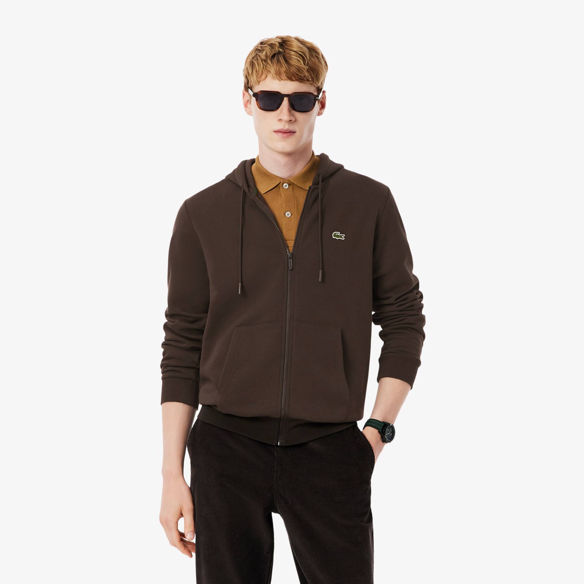 Men's Hoodie in Organic Cotton and Kangaroo Pocket | Lacoste UK