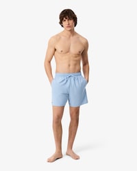 Mid Length Monochrome Swim Trunks