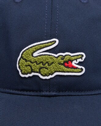 Crocodile Badge Cotton Twill Cap