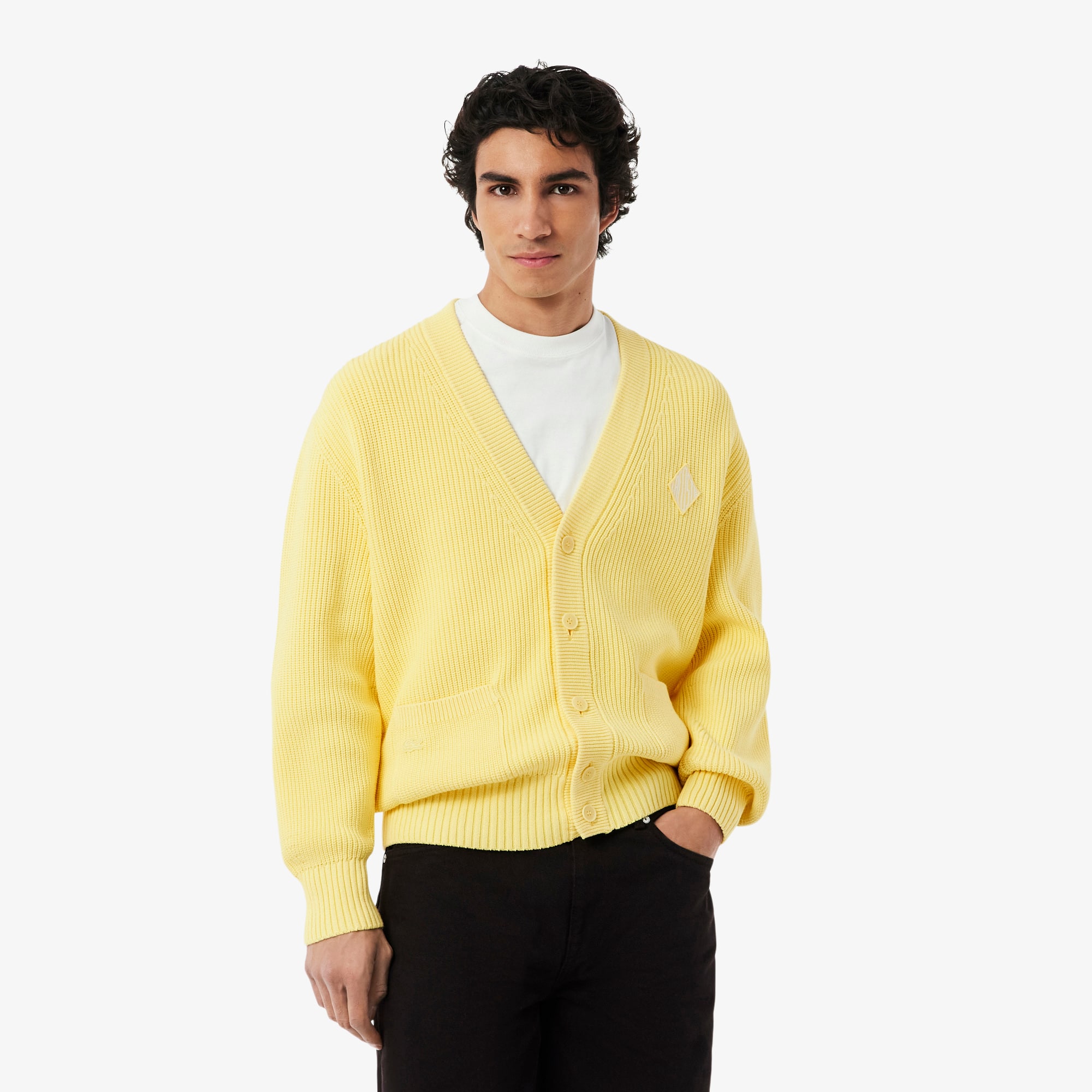 Relaxed Fit Ribbed Cotton Cardigan - Men's Knitwear - New In 2026