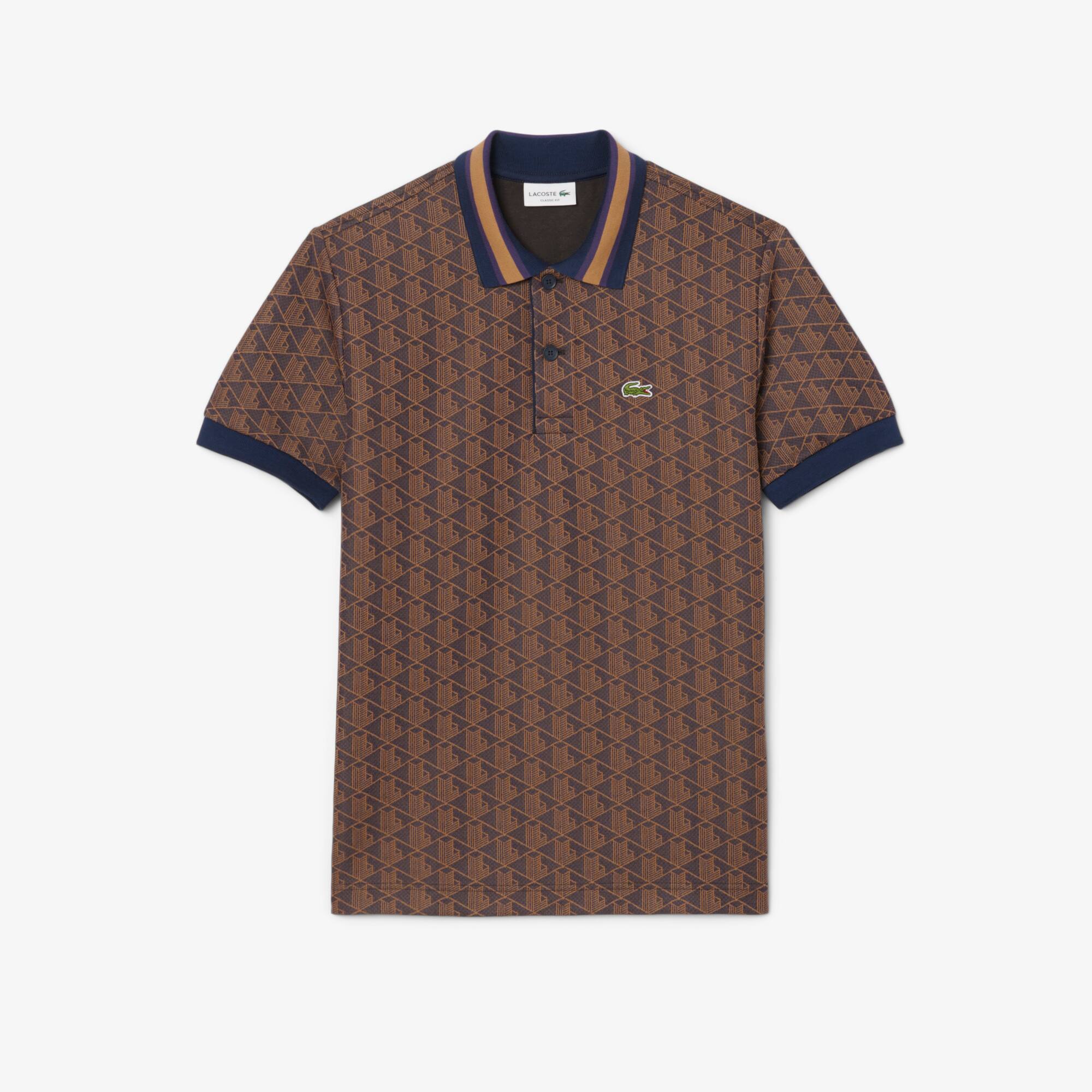 Classic Fit Monogram Jacquard Polo Shirt - Men's Short Sleeves