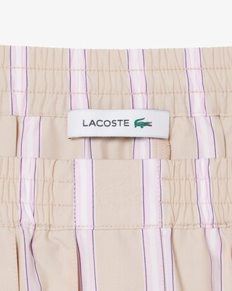 Poplin Short Striped Pleated Skirt