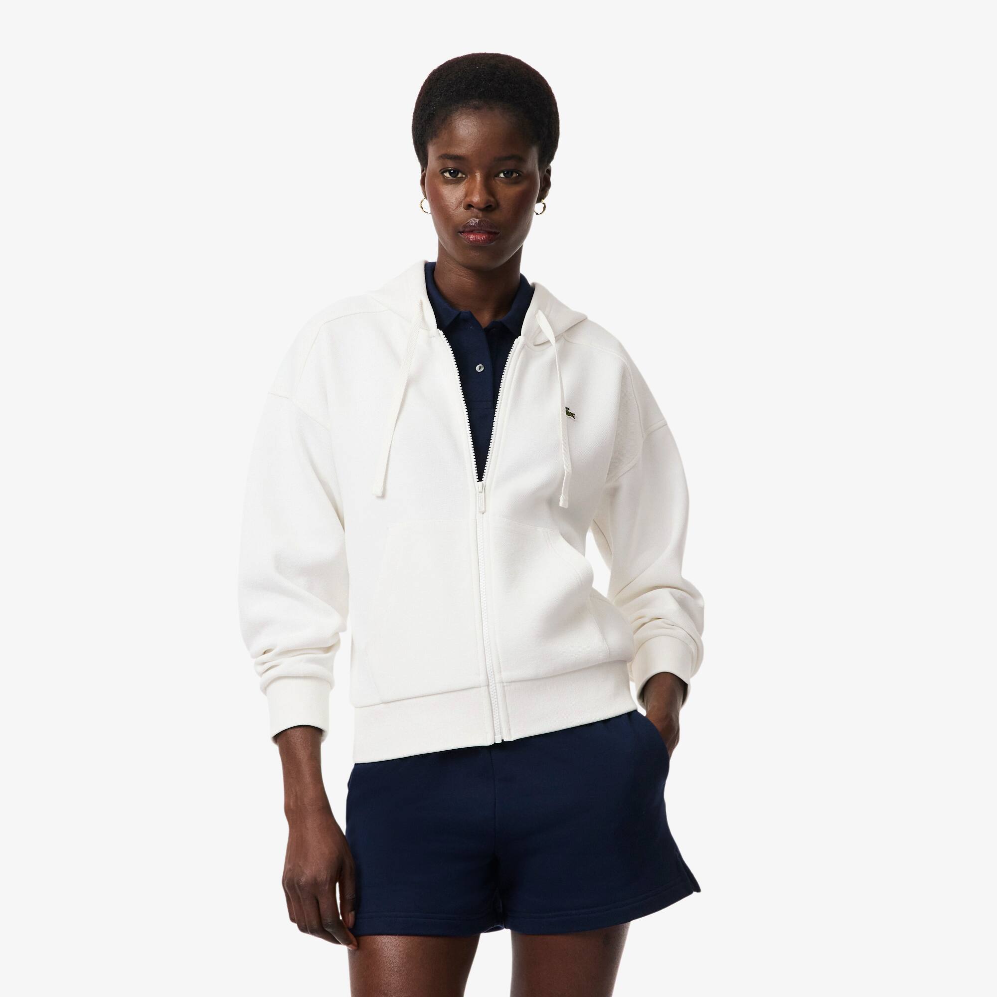 Zipped Piqué Hoodie - undefined - New In 2026 | Lacoste