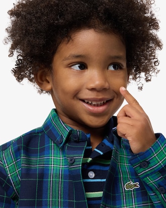 Cotton Twill Plaid Shirt