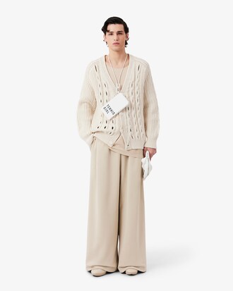 Runway Lacy Cable Knit Cardigan